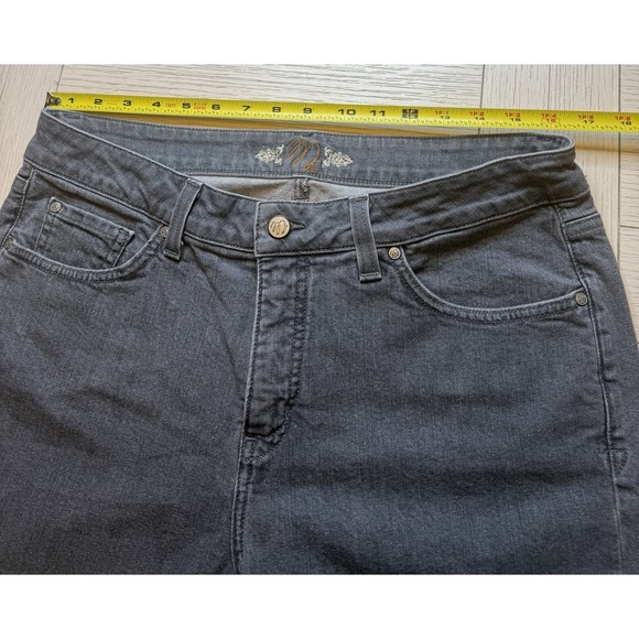 Miracle Body‎ Ladies Flare Leg Gray Jeans W/ Rhinestones On Back Pockets. Sz 14 - Picture 7 of 10